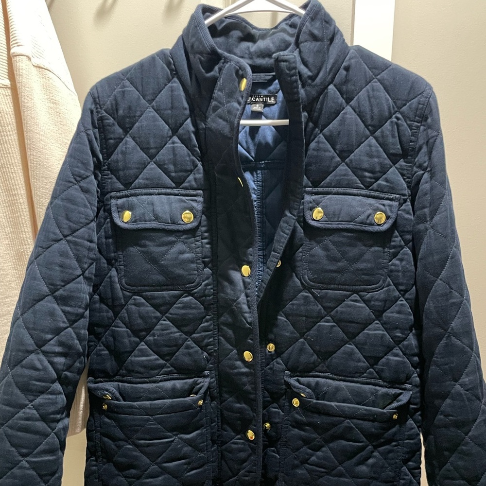 Quilted navy jacket